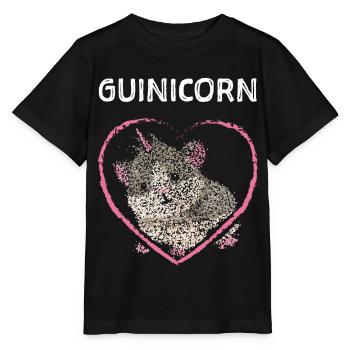 Guinicorn Licorne Cochon d’Inde Rongeur - T-shirt bio MINI CREATOR Stanley/Stella Enfant - noir - Devant - Mikhail (115cm)