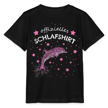 Offizielles Schlafshirt Tümmler Delfin - Stanley/Stella Kinder T-Shirt MINI CREATOR  - Schwarz - Vorne - Mikhail (115cm)