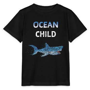 Océan Enfant Requin Requins Plongeurs Océan - T-shirt bio MINI CREATOR Stanley/Stella Enfant - noir - Devant - Mikhail (115cm)