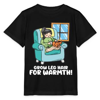 Wachsen Sie Beinhaare für Wärme Haarige Feministin - Stanley/Stella Kinder T-Shirt MINI CREATOR  - Schwarz - Vorne - Mikhail (115cm)