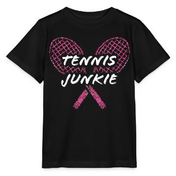 Tennis Junkie Entraîneur de joueurs de tennis - T-shirt bio MINI CREATOR Stanley/Stella Enfant - noir - Devant - Mikhail (115cm)
