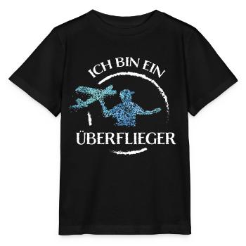 Überflieger Modellbauer Modellflugzeug - Stanley/Stella Kinder T-Shirt MINI CREATOR  - Schwarz - Vorne - Mikhail (115cm)