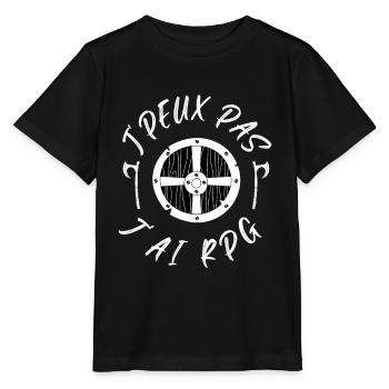 Je peux pas j ai RPG Jeux de rôle - T-shirt bio MINI CREATOR Stanley/Stella Enfant - noir - Devant - Mikhail (115cm)