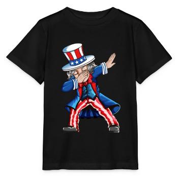 Independence Day USA American Dab Outfit - T-shirt bio MINI CREATOR Stanley/Stella Enfant - noir - Devant - Mikhail (115cm)