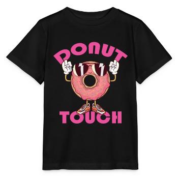 Donut Touch Süßes Halloween Kindertag Feiertag - Stanley/Stella Kinder T-Shirt MINI CREATOR  - Schwarz - Vorne - Mikhail (115cm)