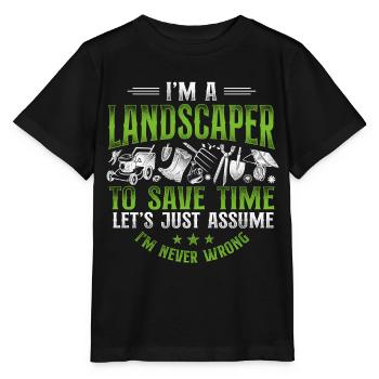 Landscaper Landscaping Landscape - Stanley/Stella MINI CREATOR Kids’ T-Shirt - black - Front - Mikhail (115cm)