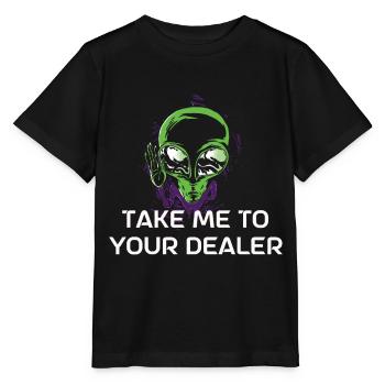 Alien Gift Extraterrestrial Ufo Area 51 Sci-fi - Stanley/Stella MINI CREATOR Kids’ T-Shirt - black - Front - Mikhail (115cm)