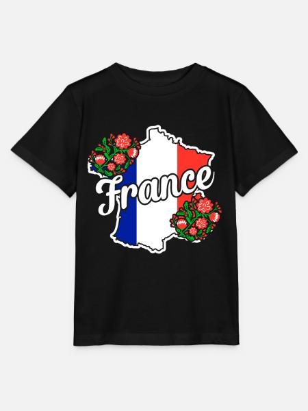 Frankreich - Stanley/Stella Kinder T-Shirt MINI CREATOR - Schwarz