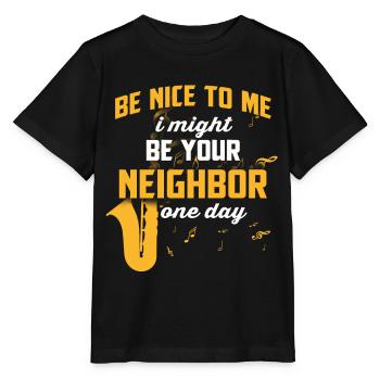 Jazz Music Blues Saxophone Blues Gift Jazz Club - Stanley/Stella MINI CREATOR Kids’ T-Shirt - black - Front - Mikhail (115cm)