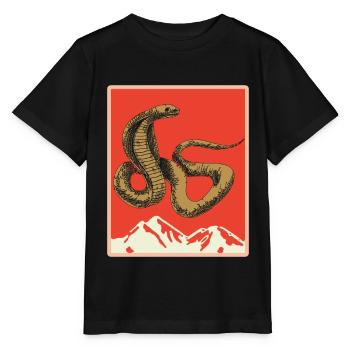 Serpent Cadeau Animal Reptile Cobra Python Boa - T-shirt bio MINI CREATOR Stanley/Stella Enfant - noir - Devant - Mikhail (115cm)
