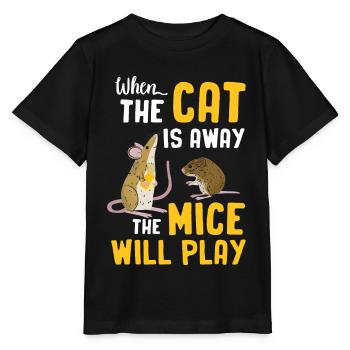 Mouse Tshirt Mice Men Kids Women - Stanley/Stella MINI CREATOR Kids’ T-Shirt - black - Front - Mikhail (115cm)