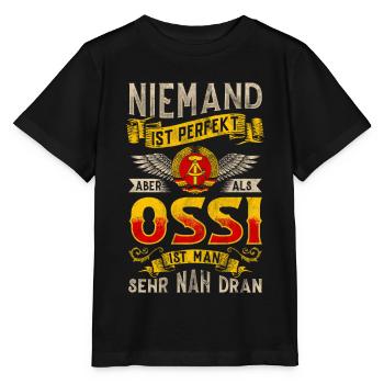 Ossi Geschenk Ostdeutschland NVA Germania Osten - Stanley/Stella Kinder T-Shirt MINI CREATOR  - Schwarz - Vorne - Mikhail (115cm)