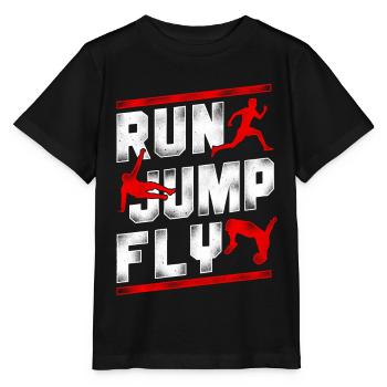 Parkour Free Running Traceur - Stanley/Stella MINI CREATOR Kids’ T-Shirt - black - Front - Mikhail (115cm)