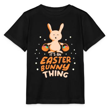 Es Ist Eine Osterhasen Sache Ostern Osterfest - Stanley/Stella Kinder T-Shirt MINI CREATOR  - Schwarz - Vorne - Mikhail (115cm)