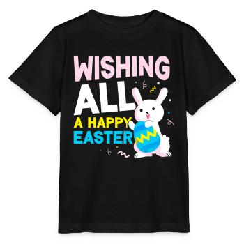 Ich Wünsche Allen Ein Frohes Osterfest Ostern - Stanley/Stella Kinder T-Shirt MINI CREATOR  - Schwarz - Vorne - Mikhail (115cm)