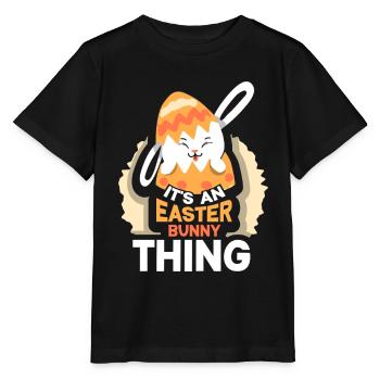 Es Ist Eine Osterhasen Sache Ostern Osterfest - Stanley/Stella Kinder T-Shirt MINI CREATOR  - Schwarz - Vorne - Mikhail (115cm)