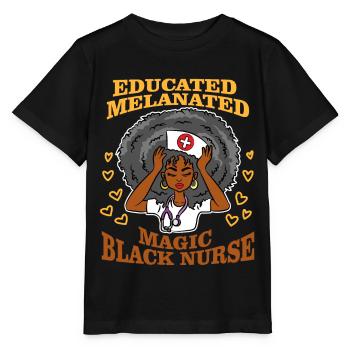 Gebildete melanierte magische schwarze - Stanley/Stella Kinder T-Shirt MINI CREATOR  - Schwarz - Vorne - Mikhail (115cm)