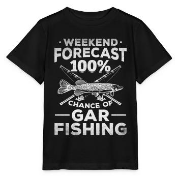 Gar Fishing I Wochenend-Prognose 100% Chance auf - Stanley/Stella Kinder T-Shirt MINI CREATOR  - Schwarz - Vorne - Mikhail (115cm)