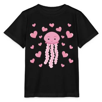 Mignonne Méduse Cœurs Méduses avec Cœurs Méduses Méduses - T-shirt bio MINI CREATOR Stanley/Stella Enfant - noir - Devant - Mikhail (115cm)