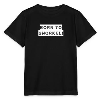 Plongée - Né pour faire de la plongée avec tuba - T-shirt bio MINI CREATOR Stanley/Stella Enfant - noir - Devant - Mikhail (115cm)
