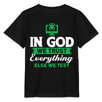 QA Ingenieur QA Tester Software Tester - Stanley/Stella Kinder T-Shirt MINI CREATOR  - Schwarz - Vorne - Mikhail (115cm)