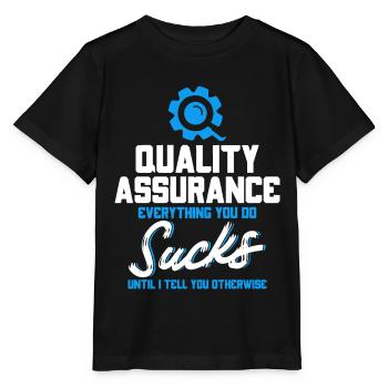 QA Ingenieur QA Tester Software Tester - Stanley/Stella Kinder T-Shirt MINI CREATOR  - Schwarz - Vorne - Mikhail (115cm)