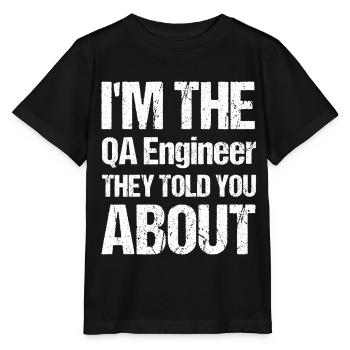 QA Ingenieur QA Tester Software Tester - Stanley/Stella Kinder T-Shirt MINI CREATOR  - Schwarz - Vorne - Mikhail (115cm)