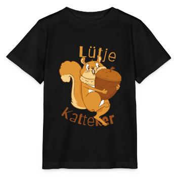 Lütje Katteker Low German Squirrel - Stanley/Stella MINI CREATOR Kids’ T-Shirt - black - Front - Mikhail (115cm)