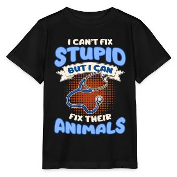 Fun Tierarzt Witz Tierarzt Tierarzt - Stanley/Stella Kinder T-Shirt MINI CREATOR  - Schwarz - Vorne - Mikhail (115cm)