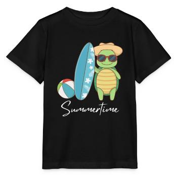 Summertime Summer Shirt Women Men - Stanley/Stella MINI CREATOR Kids’ T-Shirt - black - Front - Mikhail (115cm)