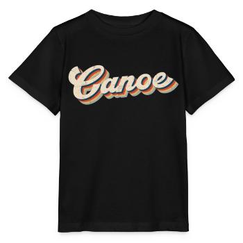 Canoe Canoeing Retro Vintage Canoe - Stanley/Stella MINI CREATOR Kids’ T-Shirt - black - Front - Mikhail (115cm)