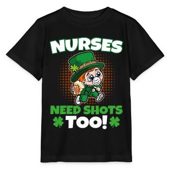 Krankenschwestern brauchen auch Schüsse St. - Stanley/Stella Kinder T-Shirt MINI CREATOR  - Schwarz - Vorne - Mikhail (115cm)