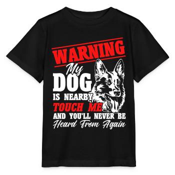 German Shepherd Police Dog Police Dog - Stanley/Stella MINI CREATOR Kids’ T-Shirt - black - Front - Mikhail (115cm)