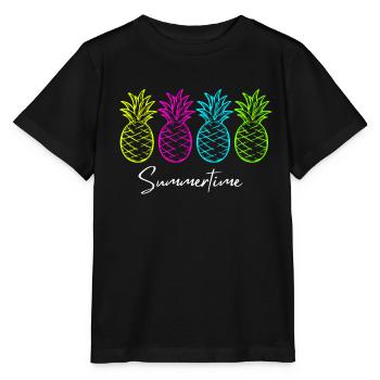 Summertime Summer Shirt Women Men - Stanley/Stella MINI CREATOR Kids’ T-Shirt - black - Front - Mikhail (115cm)