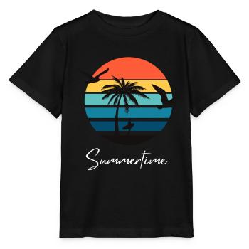 Summertime Summer Shirt Women Men - Stanley/Stella MINI CREATOR Kids’ T-Shirt - black - Front - Mikhail (115cm)