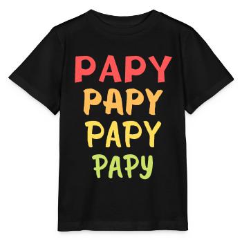 PAPY PAPY PAPY PAPY VINTAGE LIGNES - T-shirt bio MINI CREATOR Stanley/Stella Enfant - noir - Devant - Mikhail (115cm)