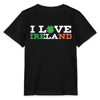 I love Ireland Irish St. Patrick's Day - Stanley/Stella MINI CREATOR Kids’ T-Shirt - black - Front - Mikhail (115cm)
