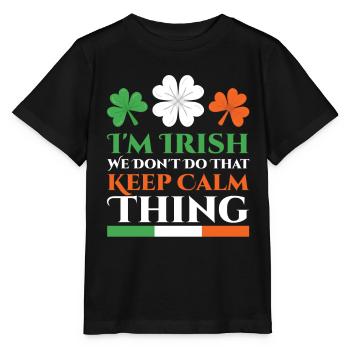 Je suis irlandais Irlande Irlandais Saint-Patrick - T-shirt bio MINI CREATOR Stanley/Stella Enfant - noir - Devant - Mikhail (115cm)