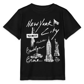 NY NEW YORK CITY USA LIBERTÉ GRATTE CIEL TAXI - T-shirt bio MINI CREATOR Stanley/Stella Enfant - noir - Devant - Mikhail (115cm)