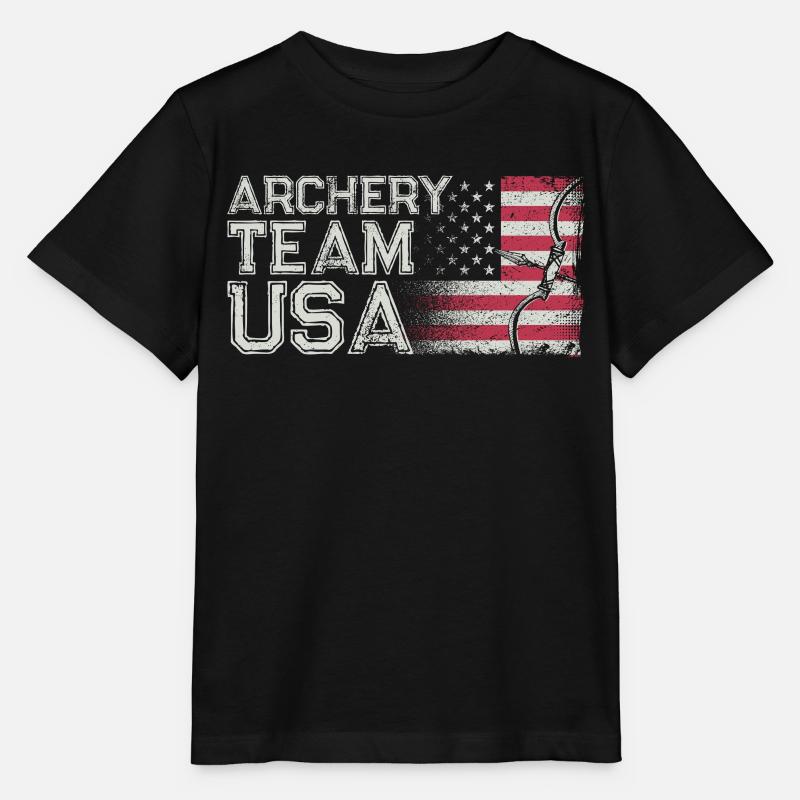 Archery Bow Archer Vintage Usa - Stanley/Stella Kinder T-Shirt MINI CREATOR  - Schwarz