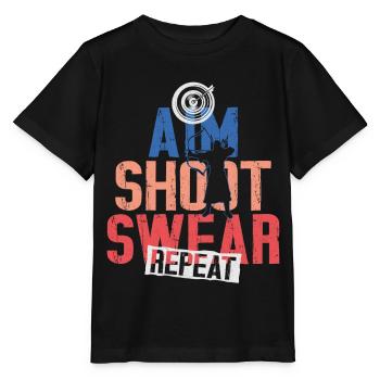 Archery Bow Archer Vintage Aim - Stanley/Stella Kinder T-Shirt MINI CREATOR  - Schwarz - Vorne - Mikhail (115cm)