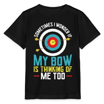 Archery Bow Archer Vintage Target - T-shirt bio MINI CREATOR Stanley/Stella Enfant - noir - Devant - Mikhail (115cm)