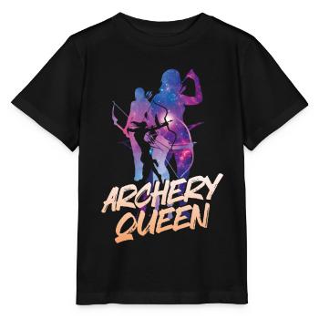 Archery Bow Archer Girl Stars - Stanley/Stella MINI CREATOR Kids’ T-Shirt - black - Front - Mikhail (115cm)