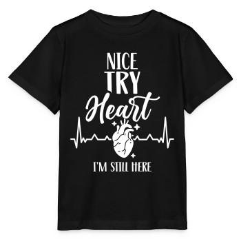 Bon cœur d’essai je suis toujours là - T-shirt bio MINI CREATOR Stanley/Stella Enfant - noir - Devant - Mikhail (115cm)