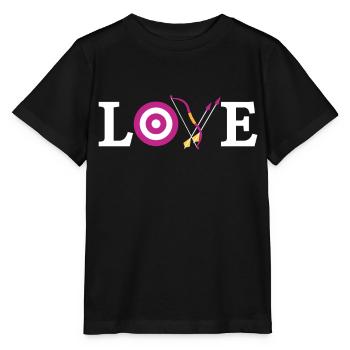 Archery Bow Archer Target Love - Stanley/Stella Kinder T-Shirt MINI CREATOR  - Schwarz - Vorne - Mikhail (115cm)
