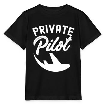 Jet de pilote privé Petit avion Avion léger - T-shirt bio MINI CREATOR Stanley/Stella Enfant - noir - Devant - Mikhail (115cm)