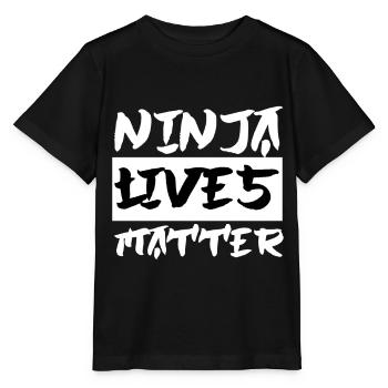 Ninja Ninjutsu Judo Katana Enfants Shuriken Warrior - T-shirt bio MINI CREATOR Stanley/Stella Enfant - noir - Devant - Mikhail (115cm)