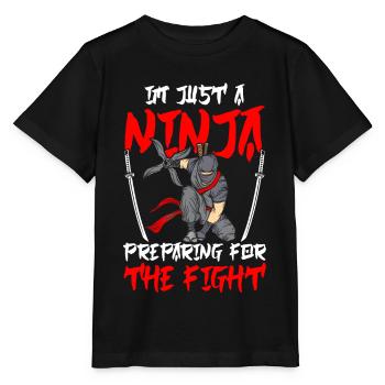 Ninja - T-shirt bio MINI CREATOR Stanley/Stella Enfant - noir - Devant - Mikhail (115cm)