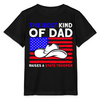 Papa Policier Du Service de Police Policier - T-shirt bio MINI CREATOR Stanley/Stella Enfant - noir - Devant - Mikhail (115cm)