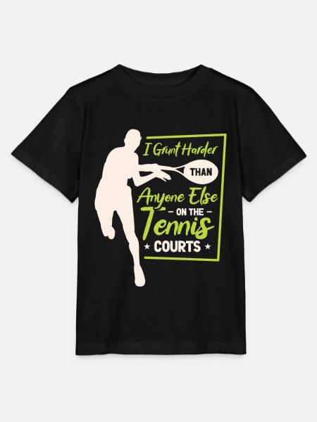 Joueur de tennis Raquette de tennis Balle de tennis - T-shirt bio MINI CREATOR Stanley/Stella Enfant - noir